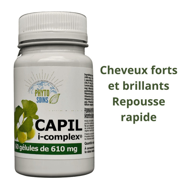 Gélules Capil i-complex- Force, croissance et vitalité des cheveux - Phyto-soins