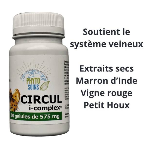 Gélules Circul i-complex- circulation veineuse - Phyto-soins