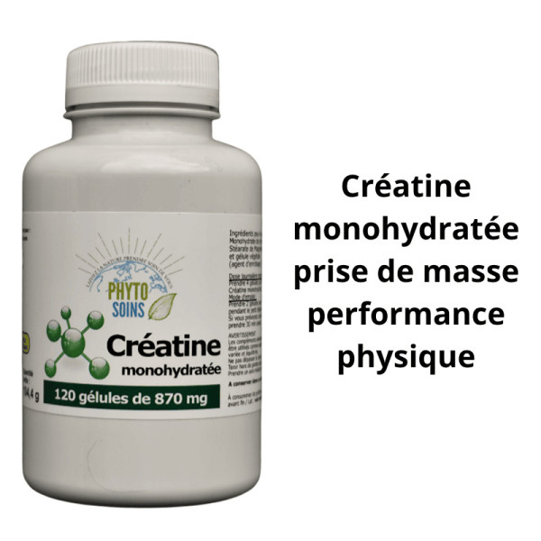 Gélules de Créatine monohydratée- Performance physique - Phyto-soins