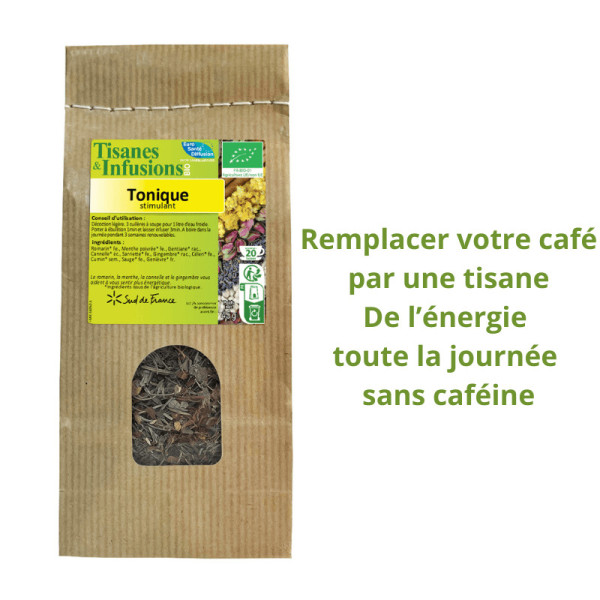 Herboristerie Tisane BIO Tonique stimulant - Phytofrance