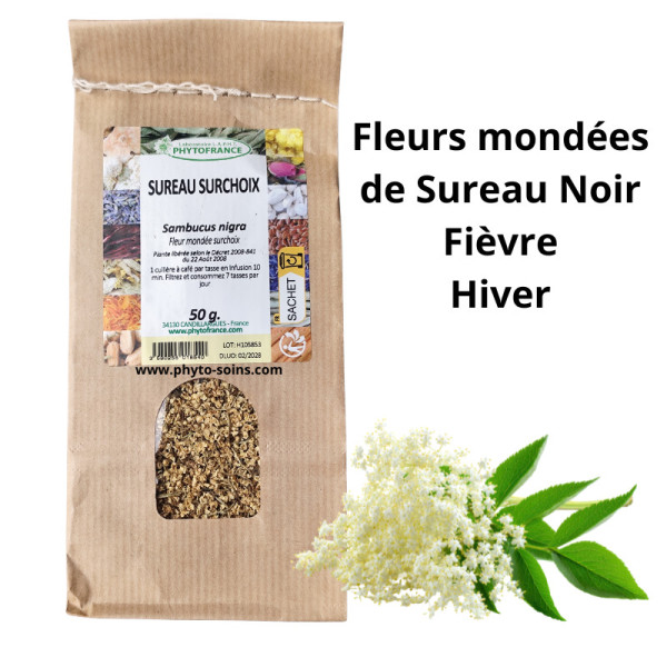 Sureau noir (fleur mondée) - Immunité et Refroidissement - Tisane de 50g