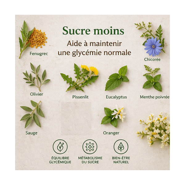 Composition tisane sucre moins phyto-soins