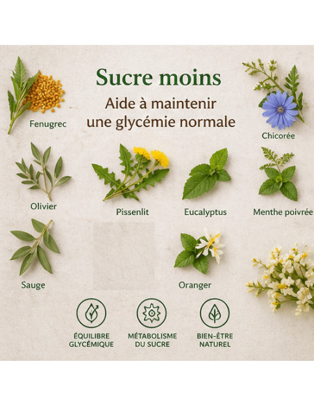 Composition tisane sucre moins phyto-soins
