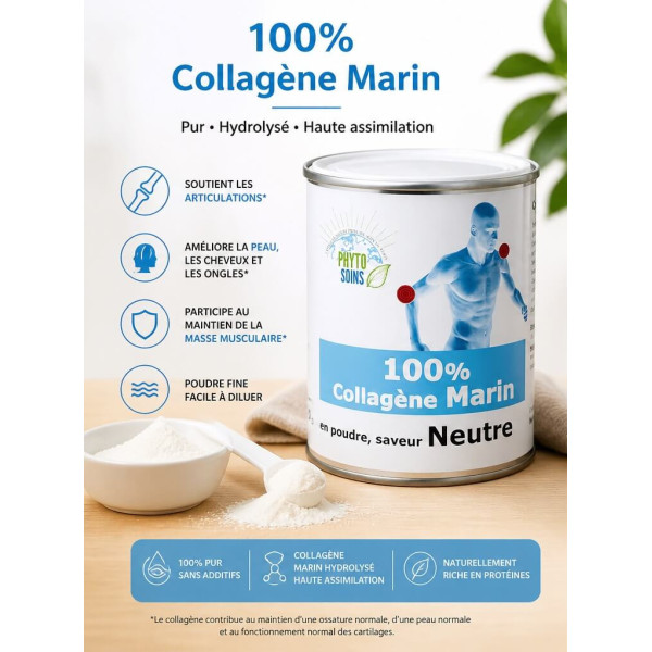 Collagène Marin 100% pur - Peau & Souplesse - Phyto-soins