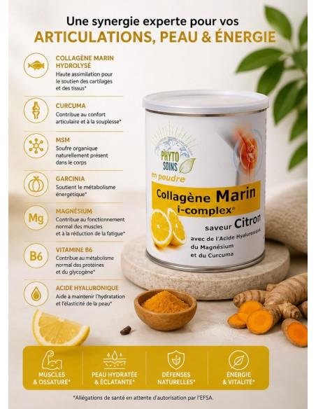 Collagène Marin I-complex Articulations, énergie et peau - Phyto-soins