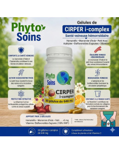 Cirper i-complex - Santé Veineuse Hémorroïdaire - 60 gélules - phyto-soins