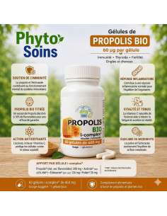 Propolis Bio i-Complex – Immunité & Vitalité - 60 gélules - Phyto-soins