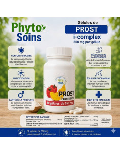 Prost I-complex- Confort urinaire & Prostate - 80 gélules - Phyto-soins