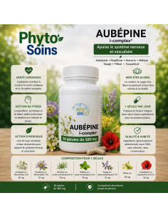 Aubépine i-complex- Sérénité & Soutien cardiovasculaire - 30 gélules - Phyto-soins