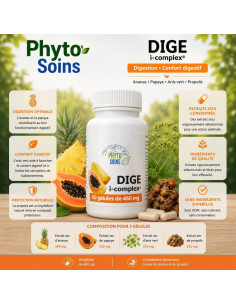 Gélules Dige i-complex- Confort digestif - 60 gélules - Phyto-soins