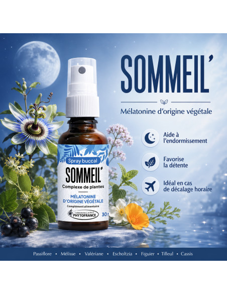 Spray Sommeil à la Mélatonine d’origine végétale par phyto-soins
