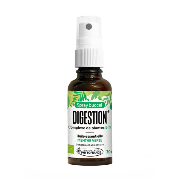 Spray Digestion aux plantes et huile essentielle de Menthe verte bio