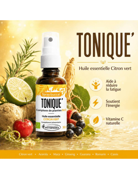 Spray Tonique aux plantes et huile essentielle de Menthe verte bio par phyto-soins
