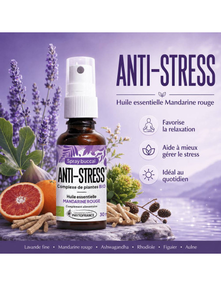 Spray Anti-Stress aux plantes et huiles essentielles bio phytofrance par phyto-soins