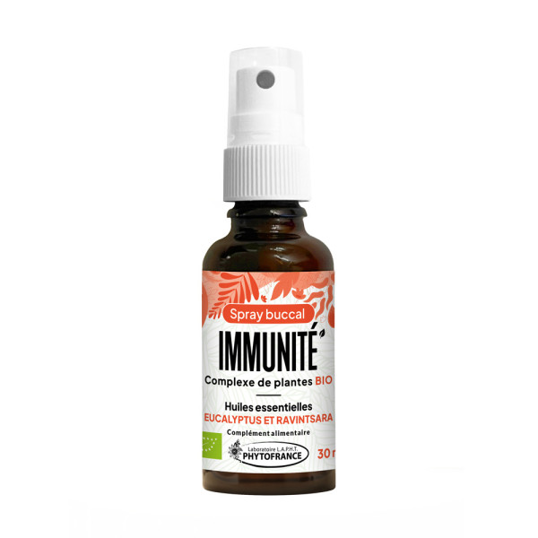 Spray Immunité aux huiles essentielles d’Eucalyptus radié et de Ravintsara BIO