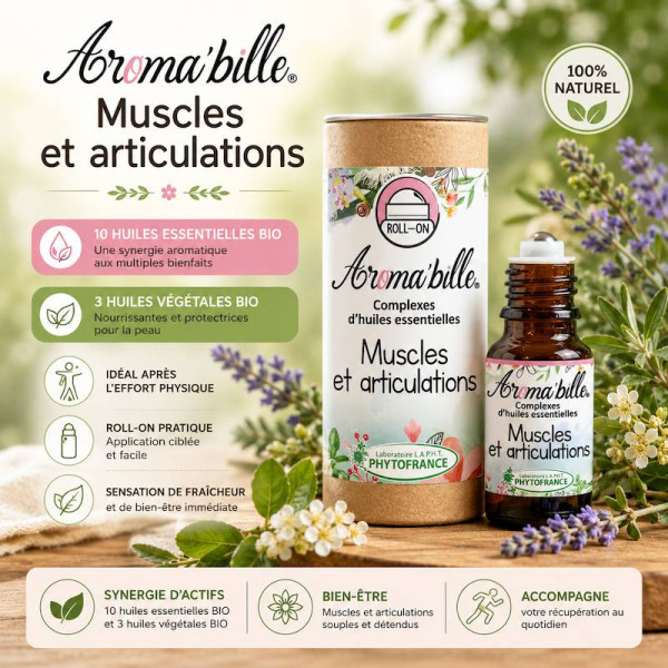Aroma bille Huiles Essentielles Muscles & Articulations Phytofrance