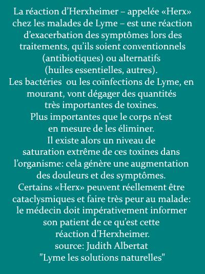 Maladie de lyme et réaction d'herxheimer phyto-soins