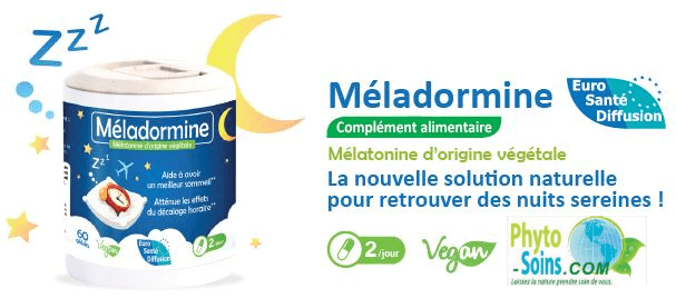 Méladormine: un complexe naturel contenant de la mélatonine mais également de la Mélisse et de la Rhodiola notamment