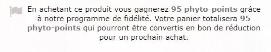 Les phyto-points s'accumulent dans votre compte récompense.